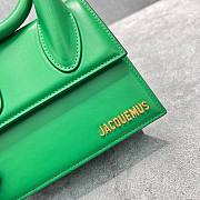 Jaquemus Le Chiquito tote bag green leather 18cm - 5