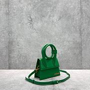 Jaquemus Le Chiquito tote bag green leather 18cm - 3