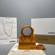 Jaquemus Le Chiquito tote bag yellow leather 18cm - 1