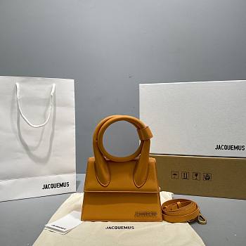 Jaquemus Le Chiquito tote bag yellow leather 18cm