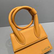 Jaquemus Le Chiquito tote bag yellow leather 18cm - 6