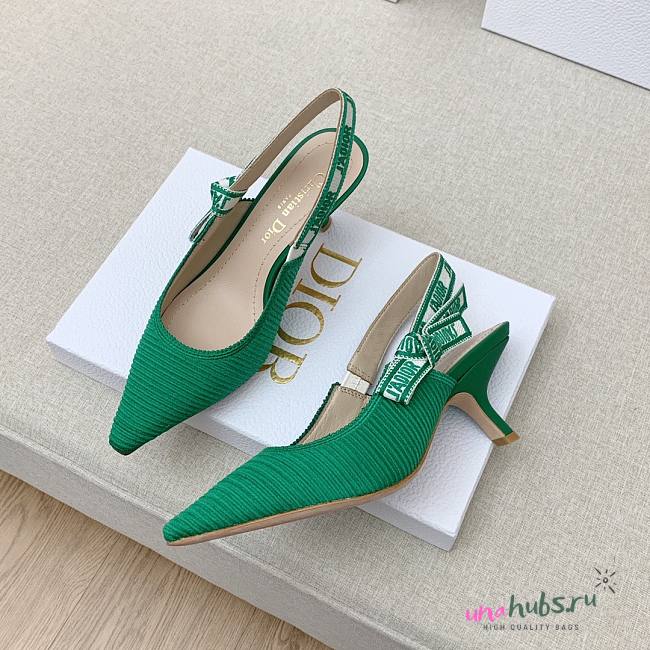 Dior J'adior Slingback Heels Green 6.5cm - 1