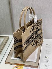 DIOR Book Tote Medium Beige Jute Canvas 36cm - 5