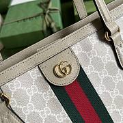 Gucci tote shopping bag beige & white bag - 5
