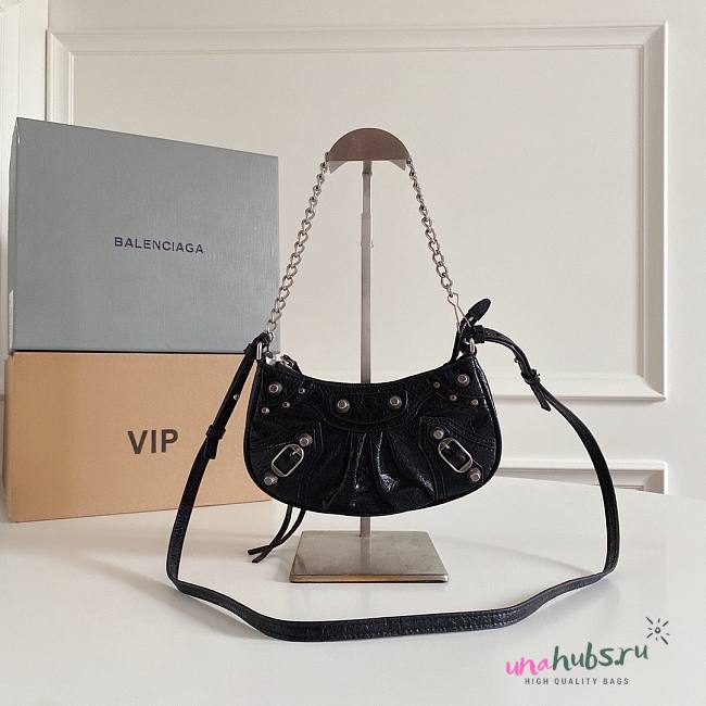 Balenciaga Black Mini Le Cagole Chain Bag - 1