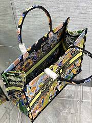 DIOR Book Tote Multicolor Zodiac Embroidery 41cm - 3