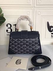  Goyard Saigon Souple Maison Blue Bag - 4