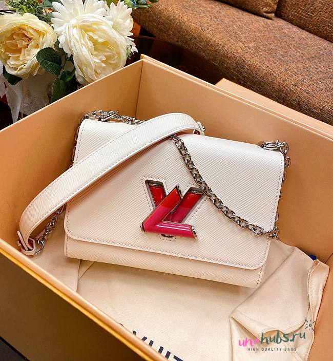 Louis Vuitton Twist MM White Chain Bag - 1