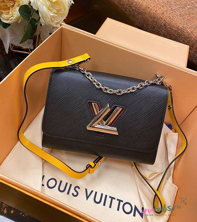 Louis Vuitton Twist MM Black Chain Bag - 1