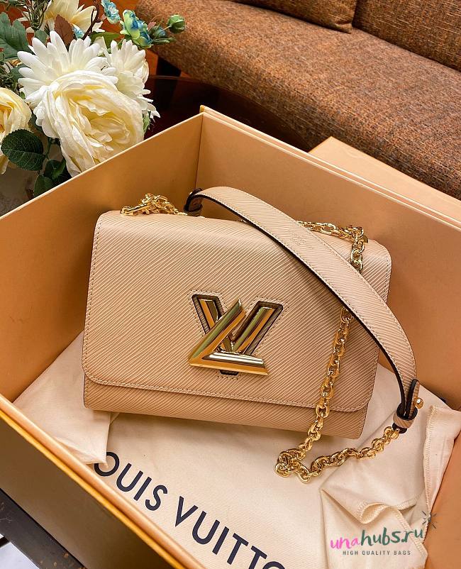 Louis Vuitton Twist MM Beige Chain Bag - 1