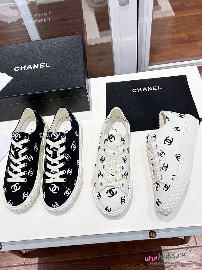 Chanel shoes CC white/black - 1