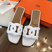 Hermes slippers white 01 - 6