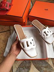 Hermes slippers white 01 - 4