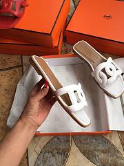 Hermes slippers white 01 - 3