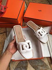 Hermes slippers white 01 - 2