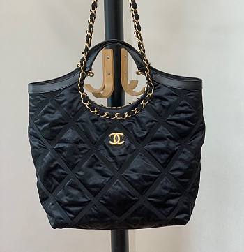 Chanel tote shopping max black bag 
