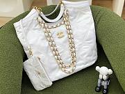 Chanel tote shopping max white bag - 5