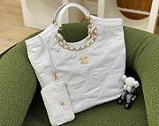 Chanel tote shopping max white bag - 4