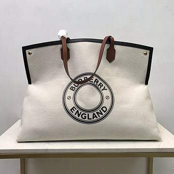 Burberry shopping tote white bag