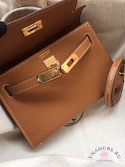 Hermes Kelly Mini Brown leather  - 2