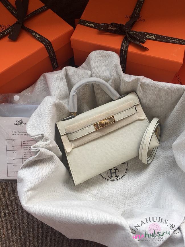 Hermes Kelly Mini White leather - 1