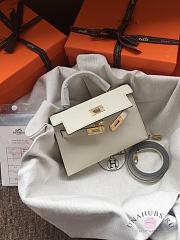 Hermes Kelly Mini White leather - 2