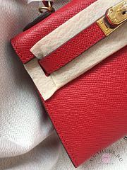 Hermes Kelly Mini Red leather - 5