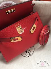 Hermes Kelly Mini Red leather - 3