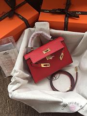 Hermes Kelly Mini Red leather - 2