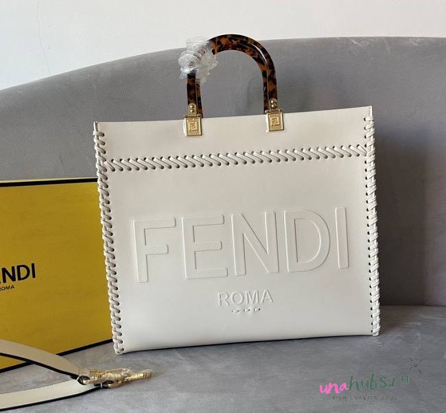 Fendi tote sunshine white medium bag - 1