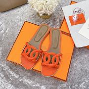 Hermes slippers white 03 - 1