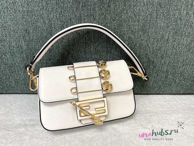 Fendi x Versace Baguette White Bag - 1