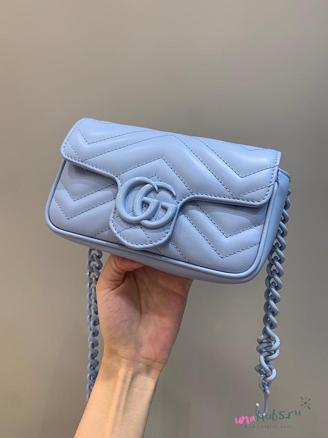 Gucci GG Marmont blue belt bag - 1