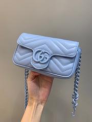 Gucci GG Marmont blue belt bag - 1