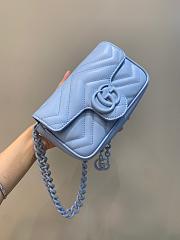 Gucci GG Marmont blue belt bag - 5