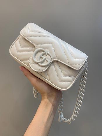 Gucci GG Marmont white belt bag