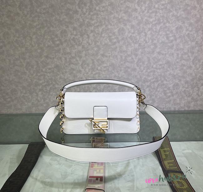 Fendi x Versace Baguette White Medium Bag - 1