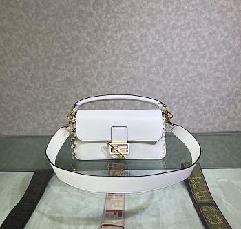 Fendi x Versace Baguette White Medium Bag