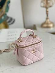 Chanel case pink handle leather bag - 2