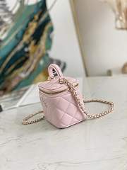 Chanel case pink handle leather bag - 4