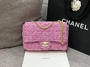 Chanel Tweed Pink Flap Bag  25cm - 1