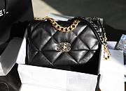  Chanel 19 Flap Medium Bag Black - 2