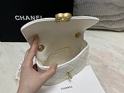 Chanel 19 mini white bag - 5