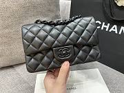 Chanel flap bag all black small size 20  - 6