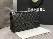 Chanel flap bag all black medium size 25 - 3