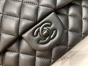 Chanel flap bag all black medium size 25 - 4