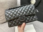 Chanel flap bag all black medium size 25 - 5