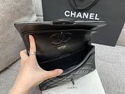 Chanel flap bag all black medium size 25 - 6