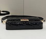 Fendi BAGUETTE patent black leather bag 32cm - 2