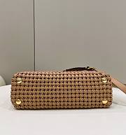 Peekaboo woven beige large bag - 6